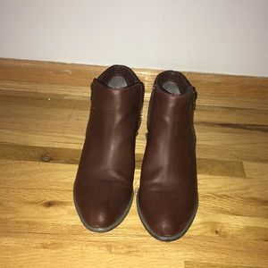 Brown ankle booties